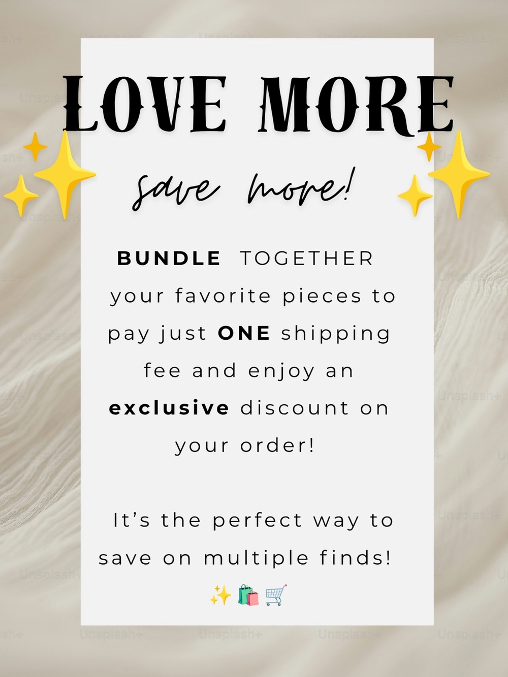 LOVE MORE, SAVE MORE ✨